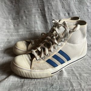 Adidas A.039 blue label collection Hi-top Sneakers (White/blue) (10 US)